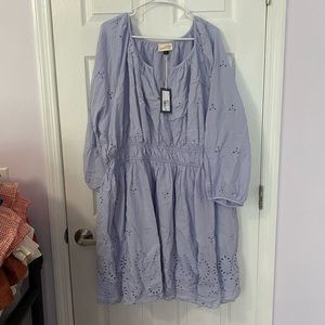 NWT 2X boho style periwinkle dress